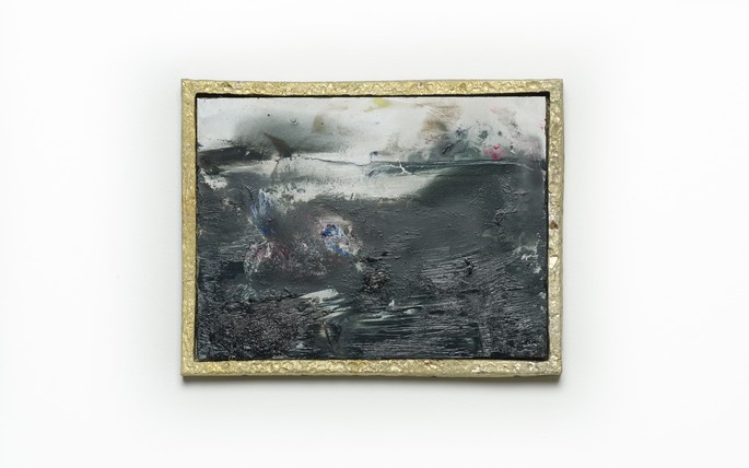 Tyne Gordon, the only other lizard i know, oil on aluminium, pewter frame, 2019, 155 x 205mm. Image credit: Mitchell Bright  