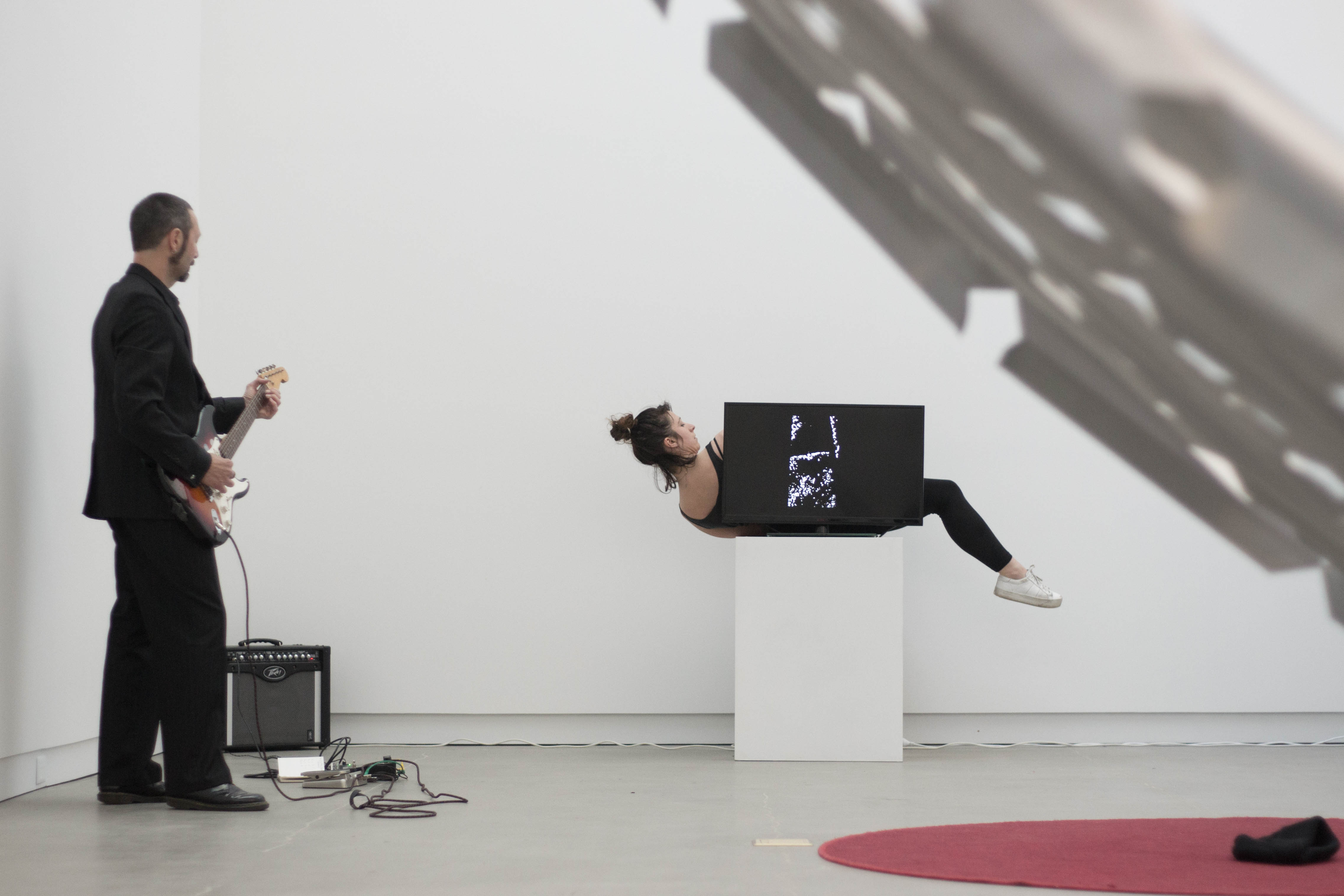 'Harmonix, Democratic Ensemble', Ōtautahi Automatic collaborative performance, 2017 Jason Were, Julia Harvey and Clara Wells Photo credit: Lison Colin