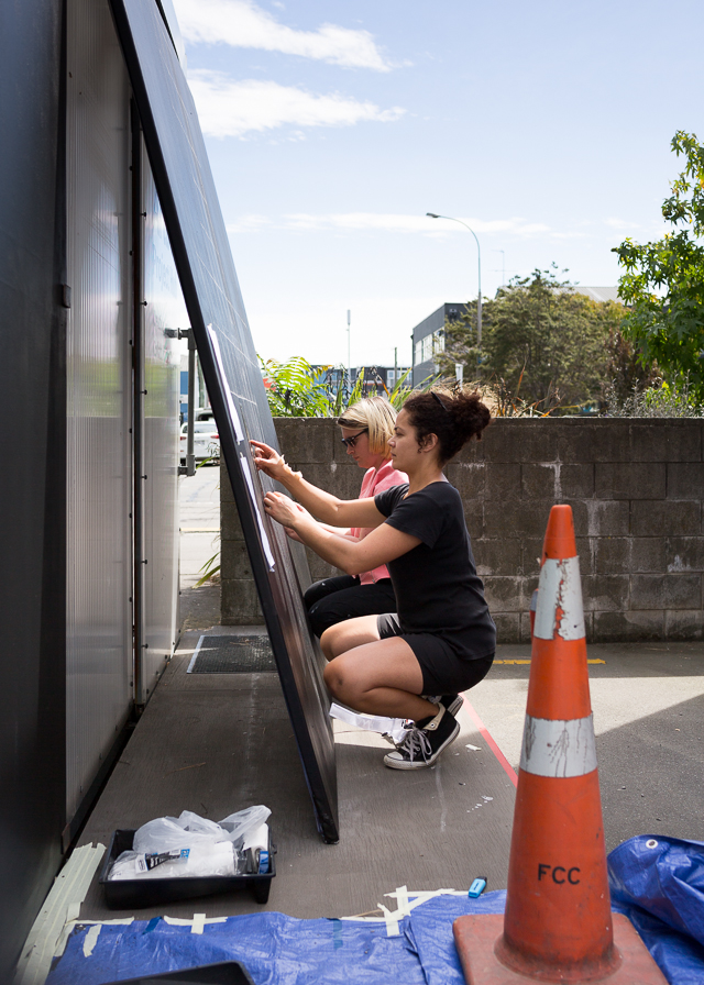 Vaimaila Urale, 'TYPEFACE - Live Tattoo Session & Public Mural' - Install shots Photo credit Janneth Gil