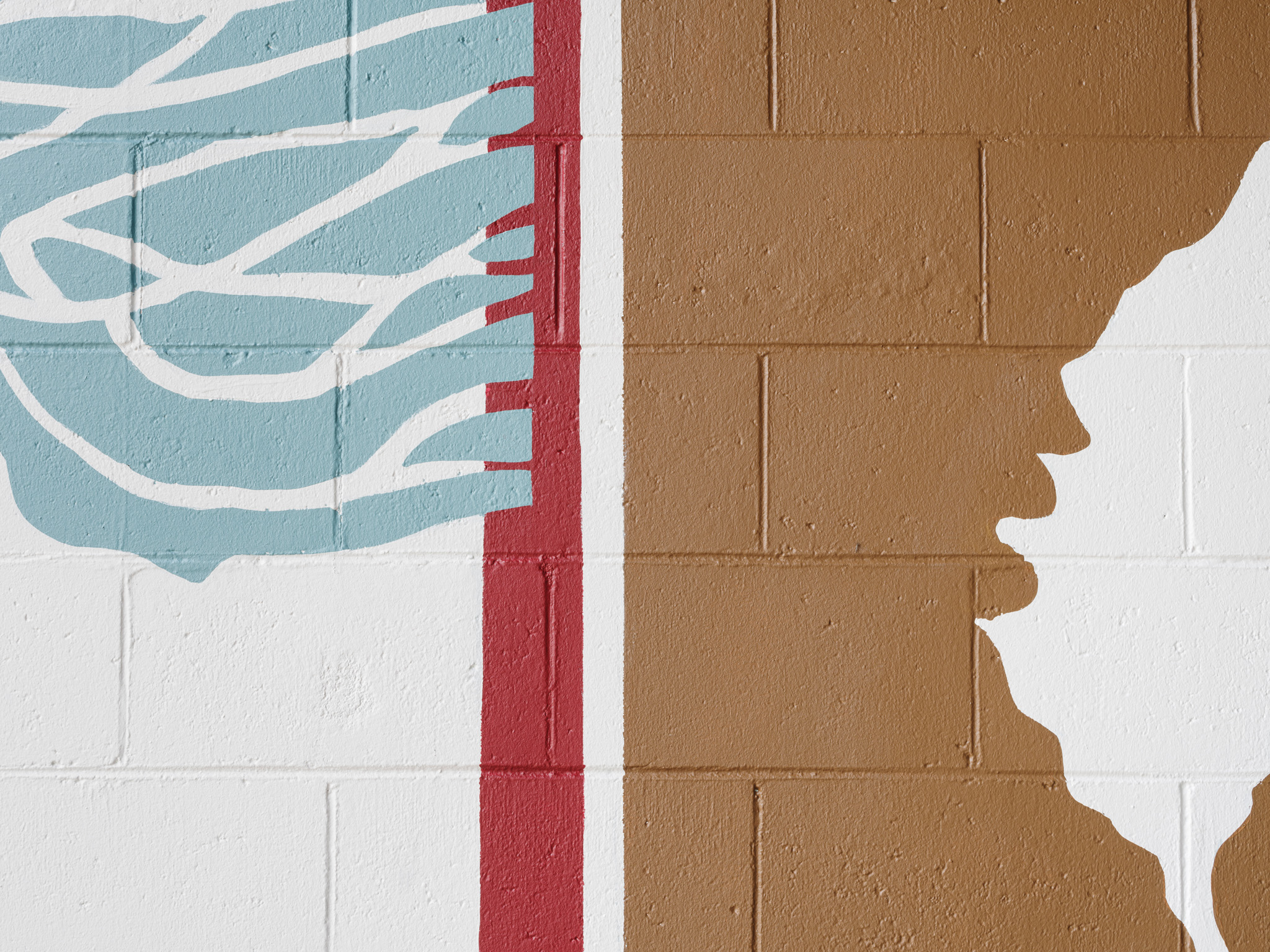 Megan Brady, Two Walls Mural, 'Where light and footsteps fold' exterior, Photo credit John Collie