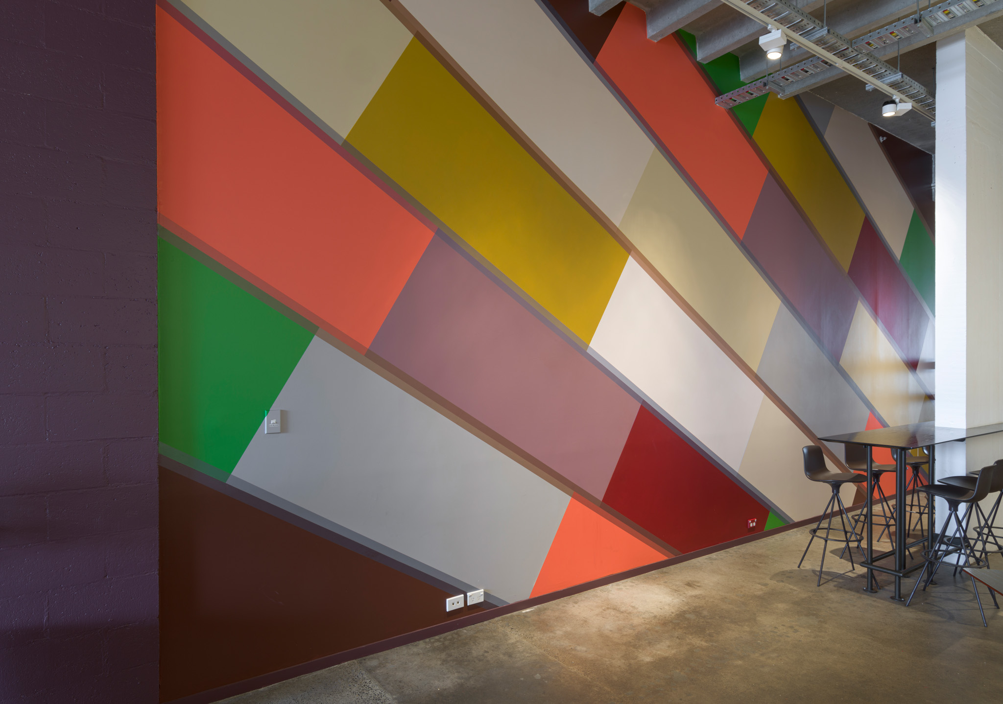 Megan Brady, Two Walls Mural, 'Where light and footsteps fold' interior, Photo credit John Collie