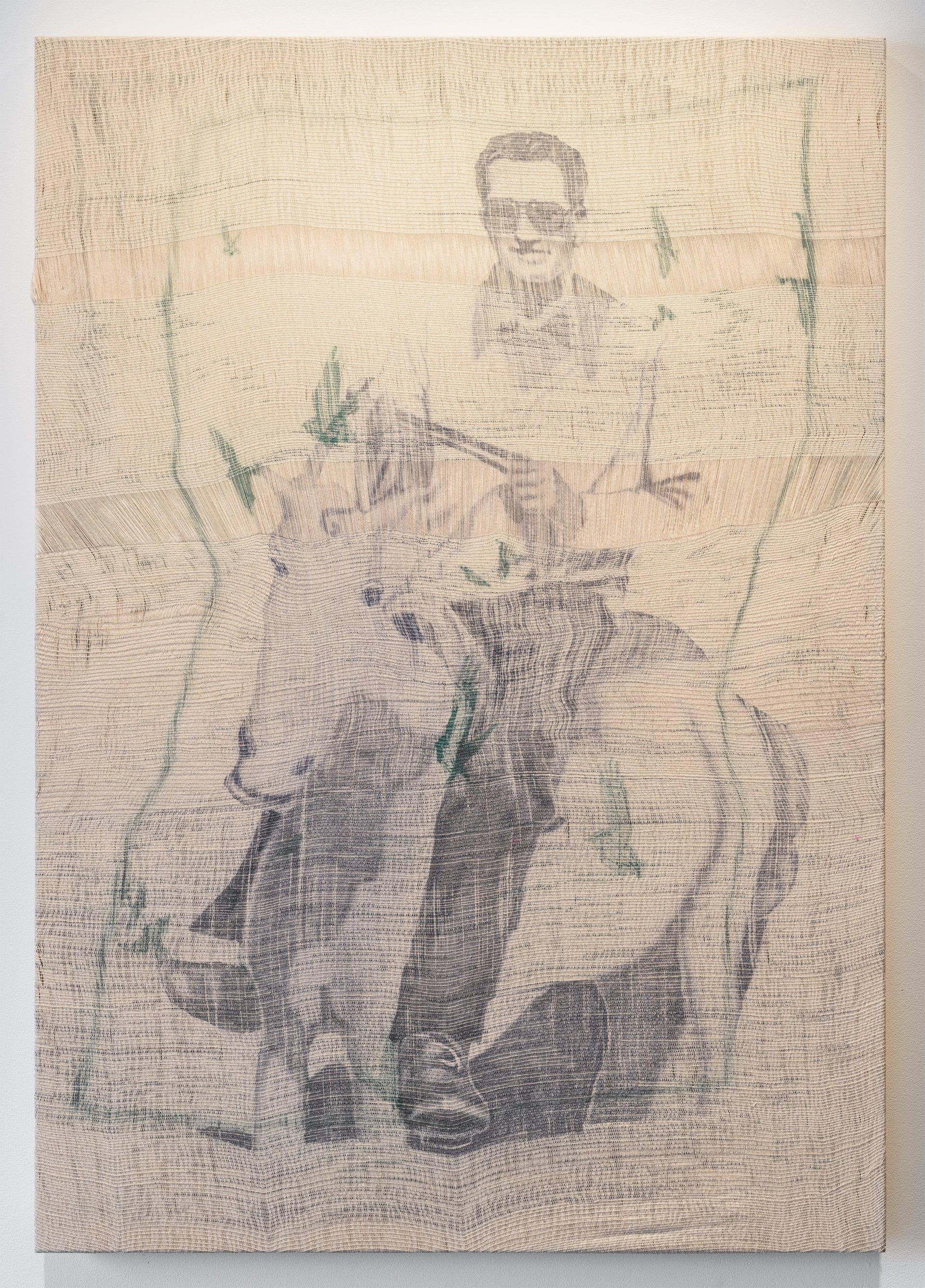 'Blue rider and horse', 2024, Tarika Sabherwal, Photo credit Owen Spargo
