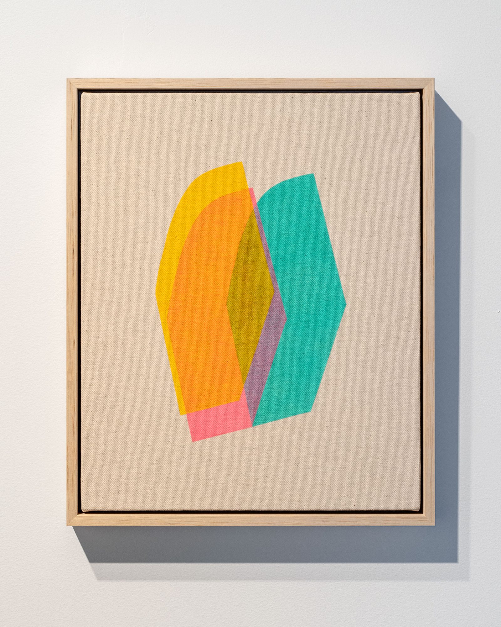 Sam Towse, 'Sequence 6', Acrylic on canvas, oak frame 340 x 275mm, 2024, Photo credit Owen Spargo