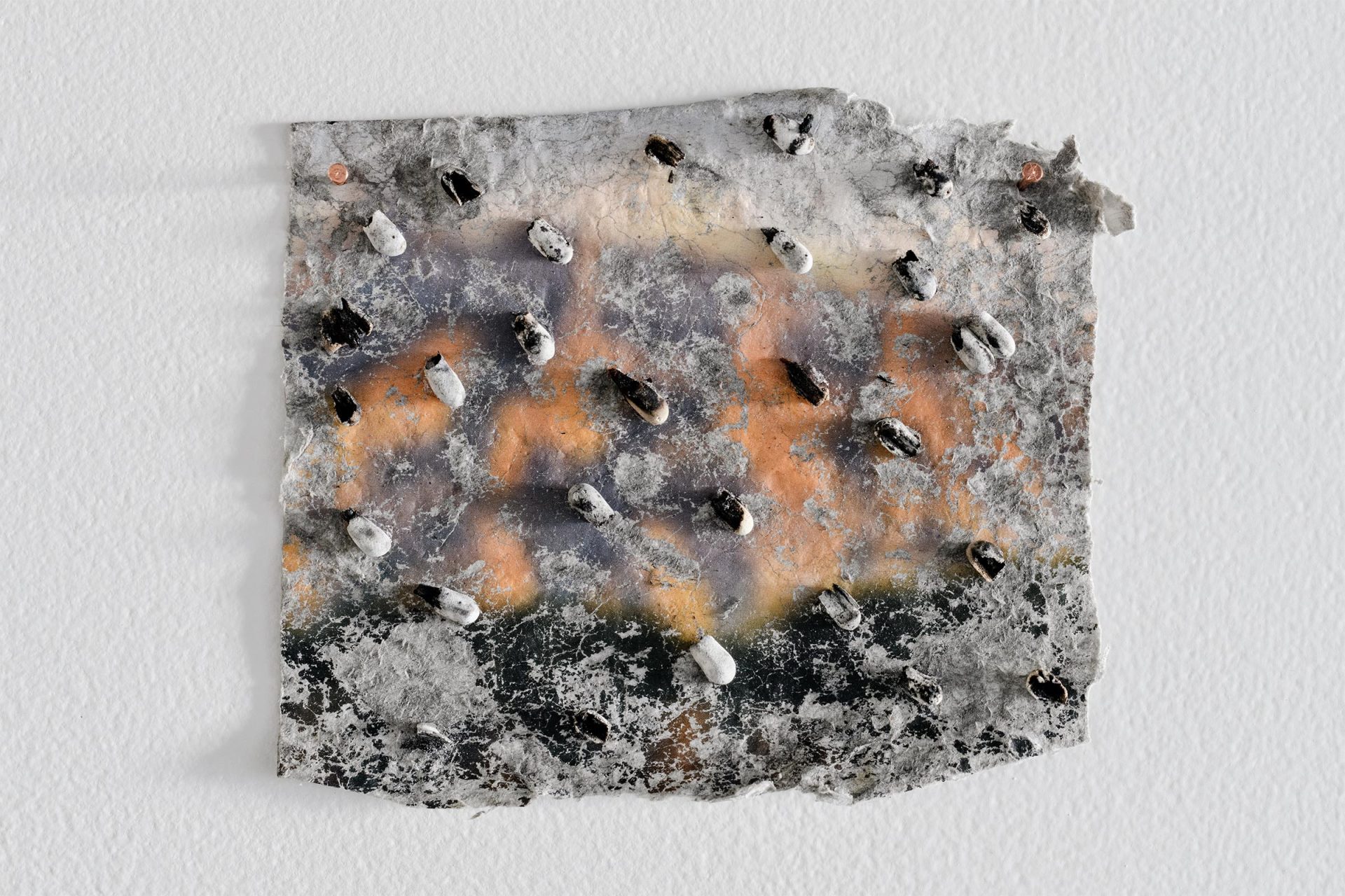 'Dry Snow 2' Found image, match heads 140mm x 120mm 2025 Photo credit Owen Spargo