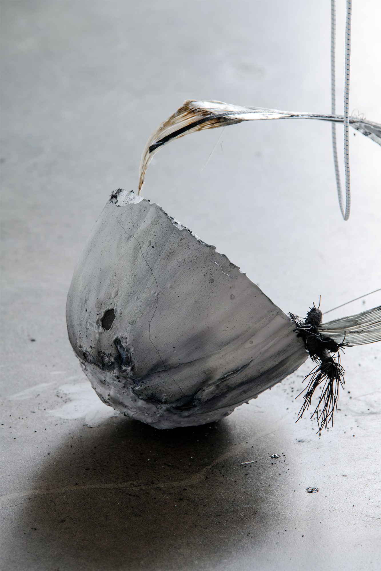 'Staller 4 - detail' Wax, plastic, plaster, wire, rubber, dye, matches Dimensions variable 2025 Photo Credit Owen Spargo