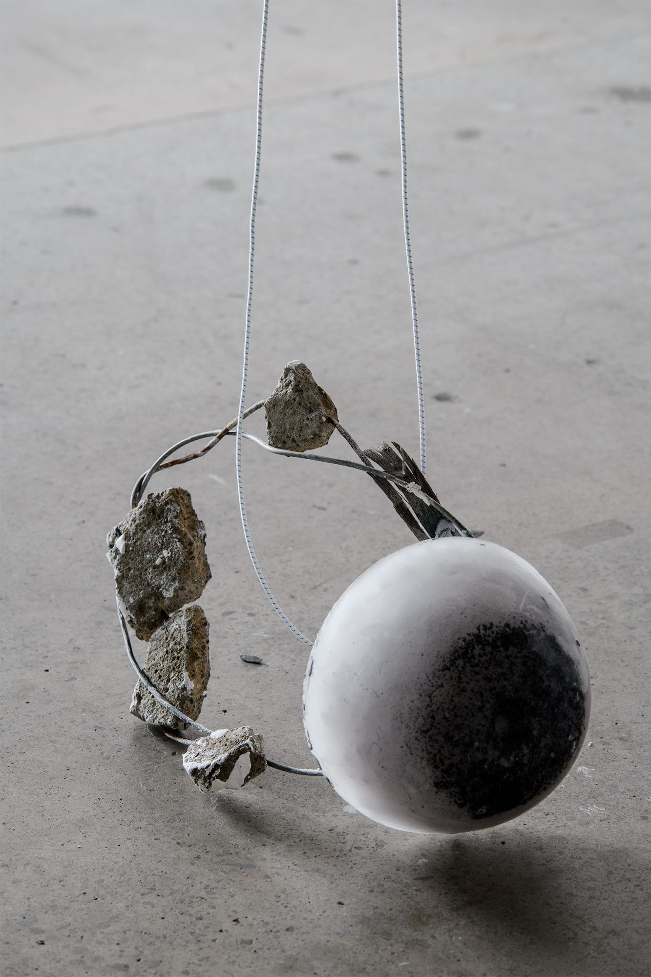 'Staller 3' Wax, plastic, aluminium, dirt, gravel, concrete, pine Dimensions variable 2025 Photo credit Owen Spargo