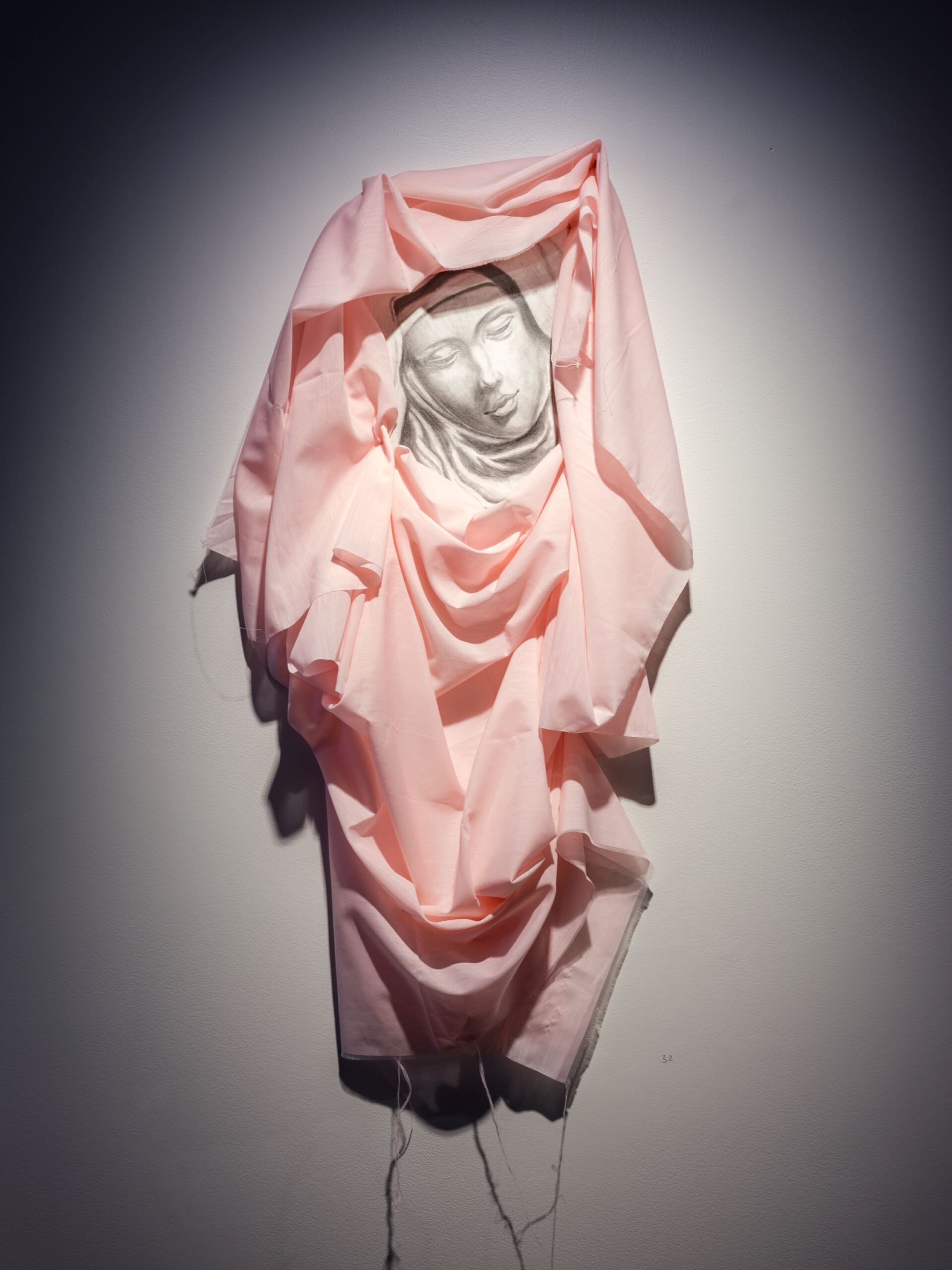 Vienna Nunns 'Untitled' Pencil on paper, fabric Dimensions variable 2025 Photo Credit Simon Jarman