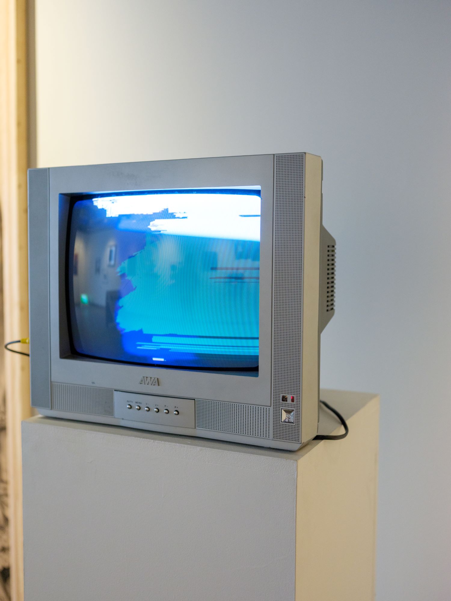 Sophie Brown 'Between Steel and Soil' Moving image, CRT television 4 mins 42 secs duration 2025 Photo Credit Simon Jarman