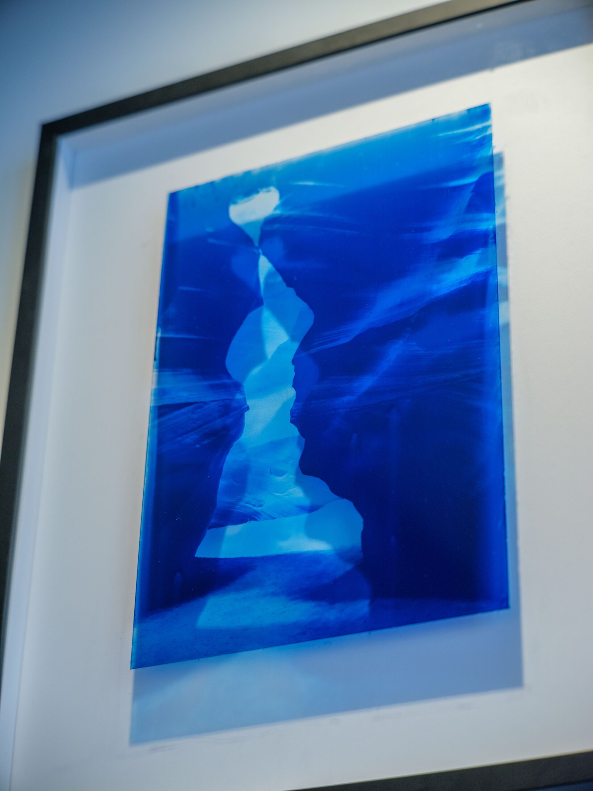 Simon Jarman 'Canyon' Cyanotype on glass 61 x 51 cm 2025 Photo Credit Simon
