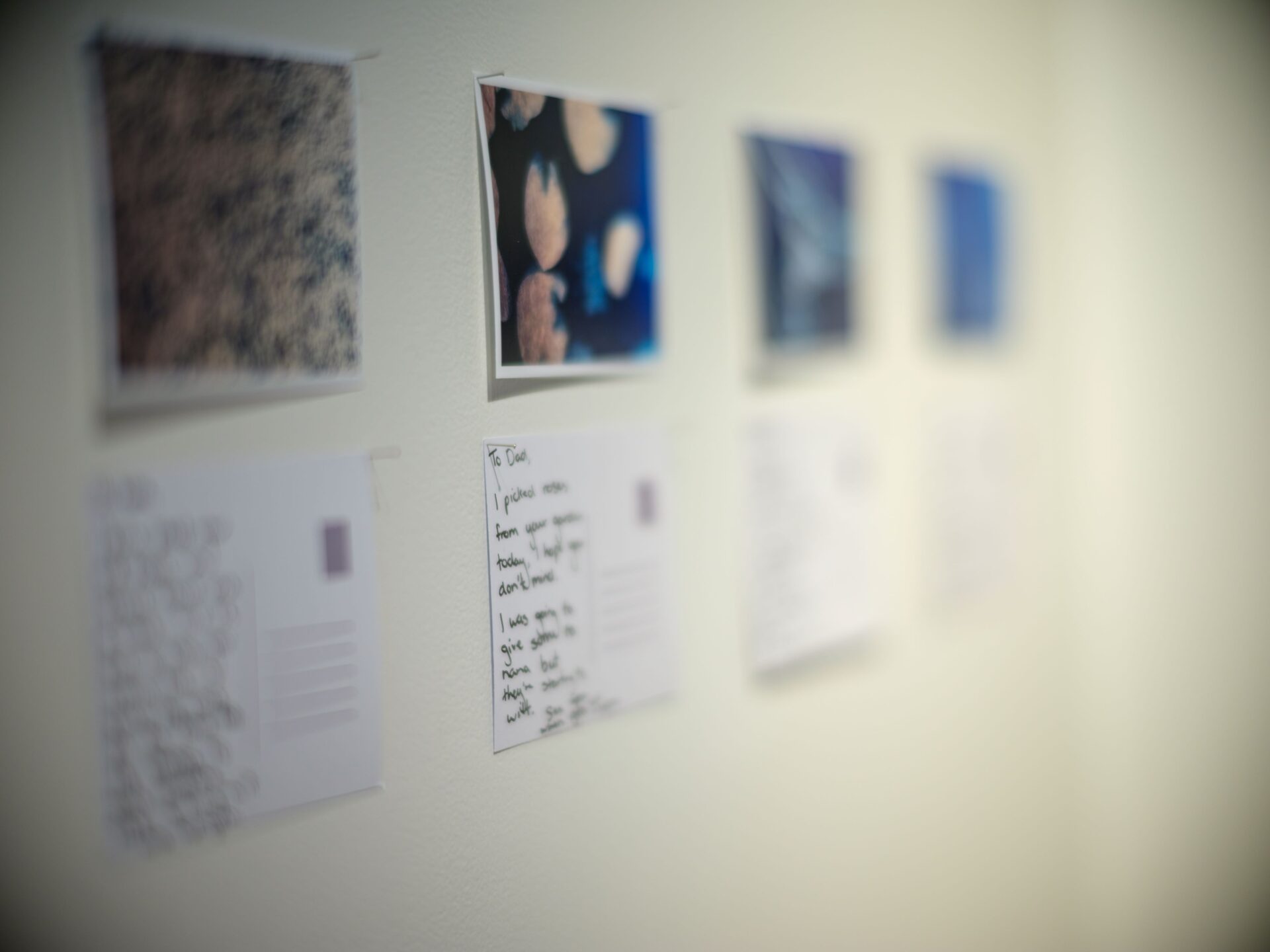 Olivia Moore 'To/From' - detail, Postcards Dimensions variable 2025 Photo Credit Simon Jarman