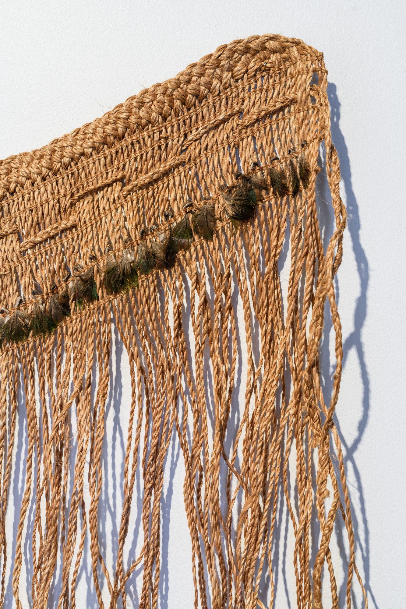 Ereni Pūtere - Tarapouahi Whītau - huru kūkū, tī . 'Āhuataka: A Wānaka of Kāi Tāhu Woven Adornment' Photo Credit Owen Spargo