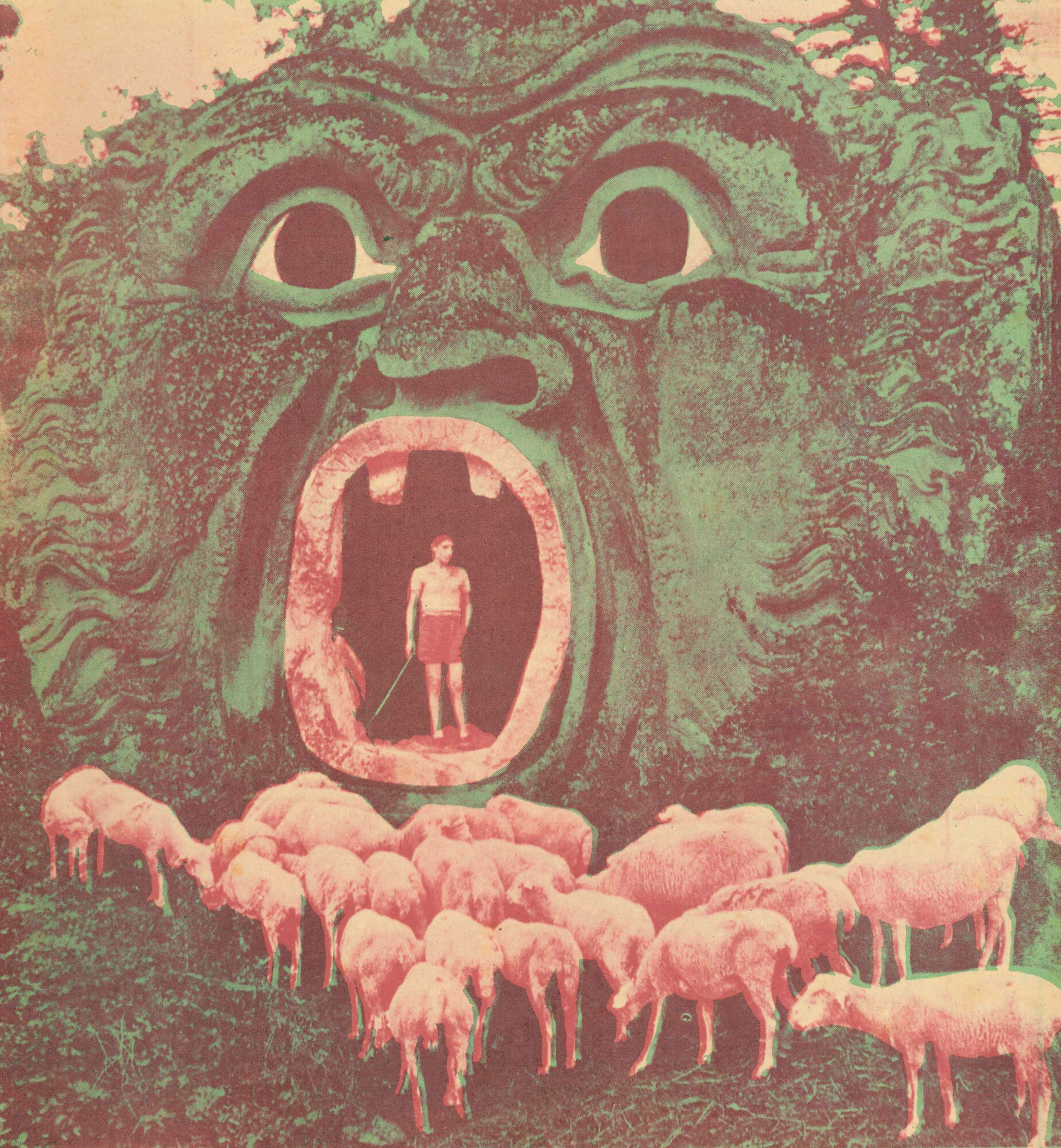 Graphic from the cover of Earwig 8½, edited and designed by John Milne and Heather McInnes, printed by HEATHERPRINT, 1973. Macmillan Brown Library, University of Canterbury.