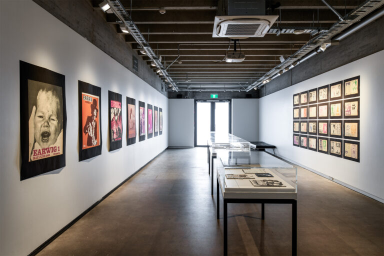 Installation view - 'CHOMP: the pasteups of Earwig Magazine' curated by Claudia Long - image credit Owen Spargo