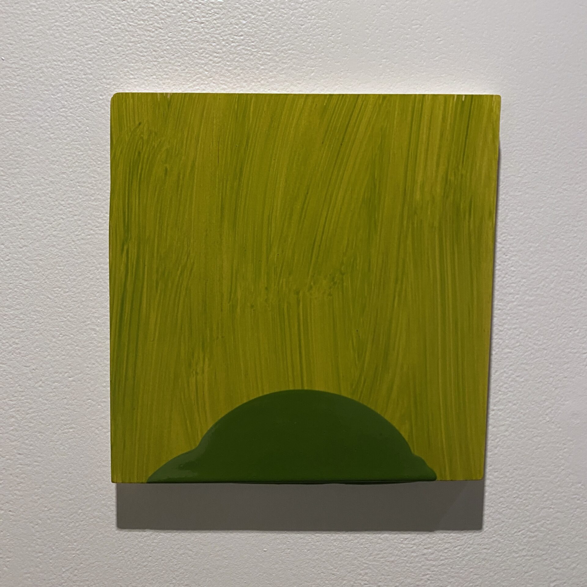 Helen Calder, 'Green Gold', Acrylic paint and plywood, 214 x 222 x 10mm, 2026, $1100, Photo Credit Melissa Wong
