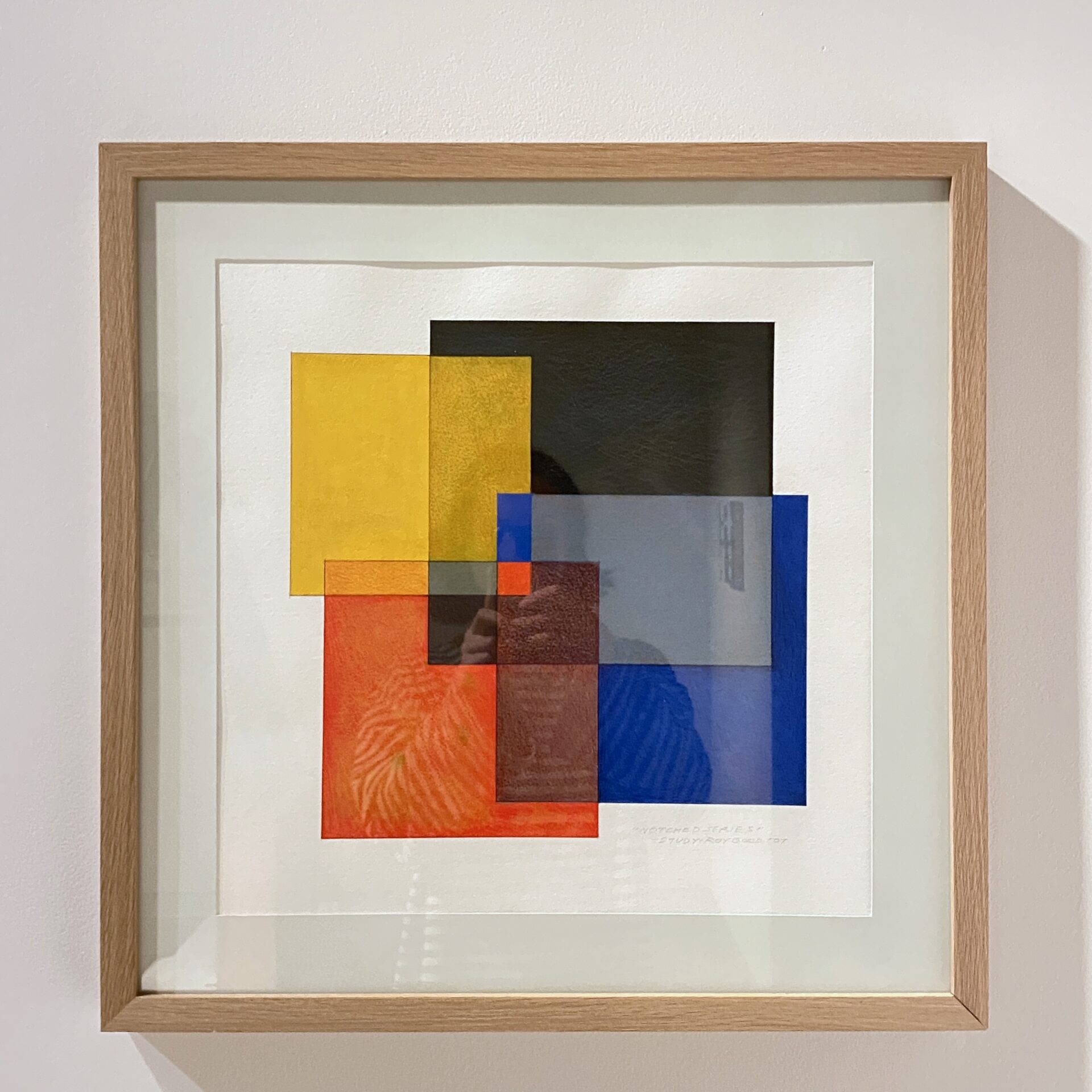 Roy Good, 'Notched Series - Study', Gouache on paper, 500 x 500mm framed, 2007, SOLD, Photo Credit Melissa Wong