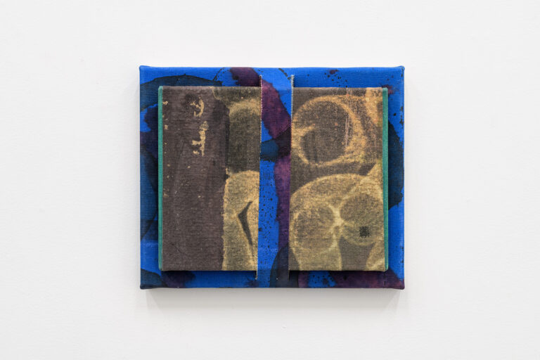 Oliver Perkins, 'Fig', 2025. Acrylic, ink, watercolour and size on canvas.