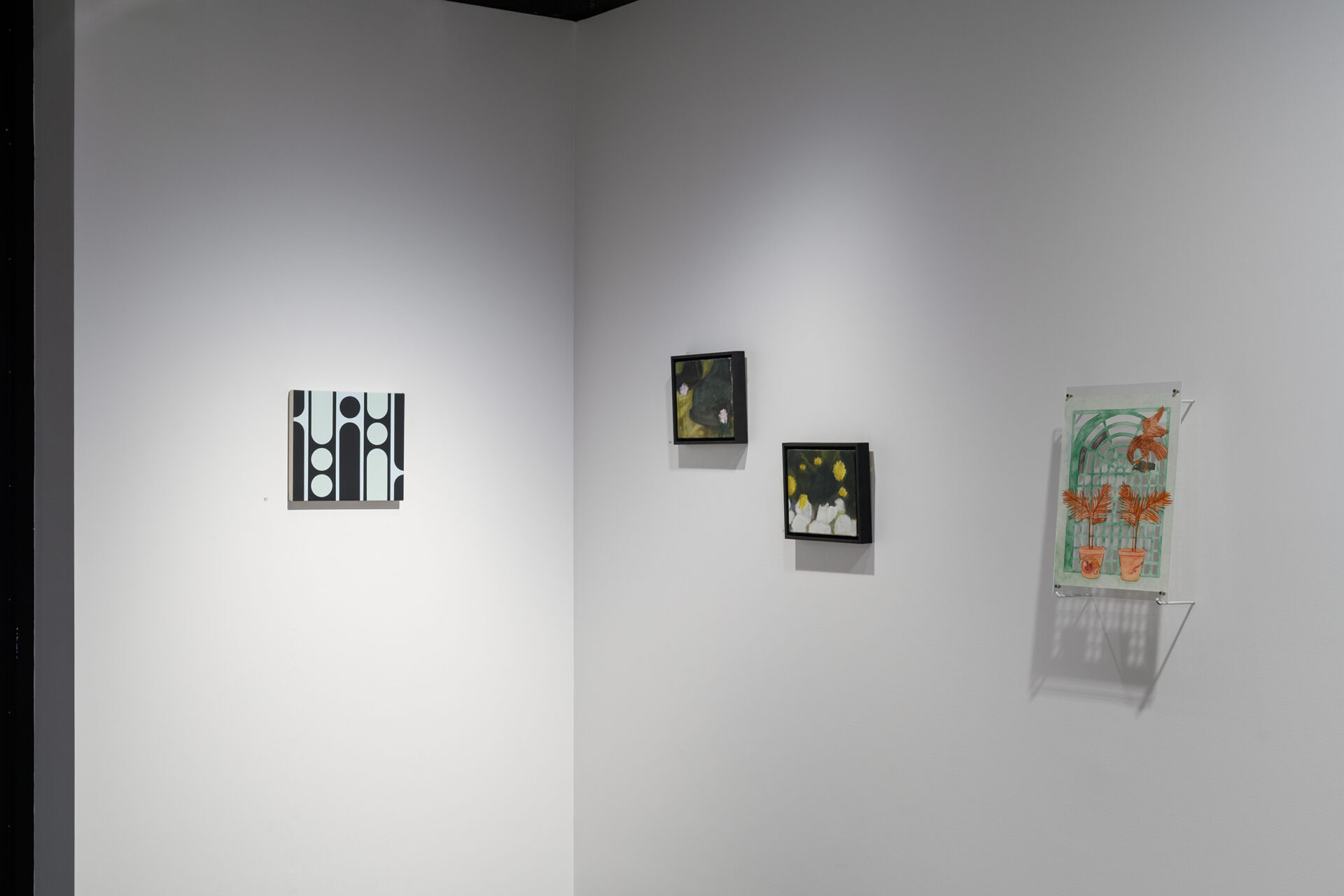 19. Jan van der Ploeg, 'Painting No. 22-51, Untitled', 20. Lucia Sidonio, 'Terrain', 21. Lucia Sidonio, 'Full Circle', 22. Casey Carsel, 'Mirror', Photo Credit Owen Spargo