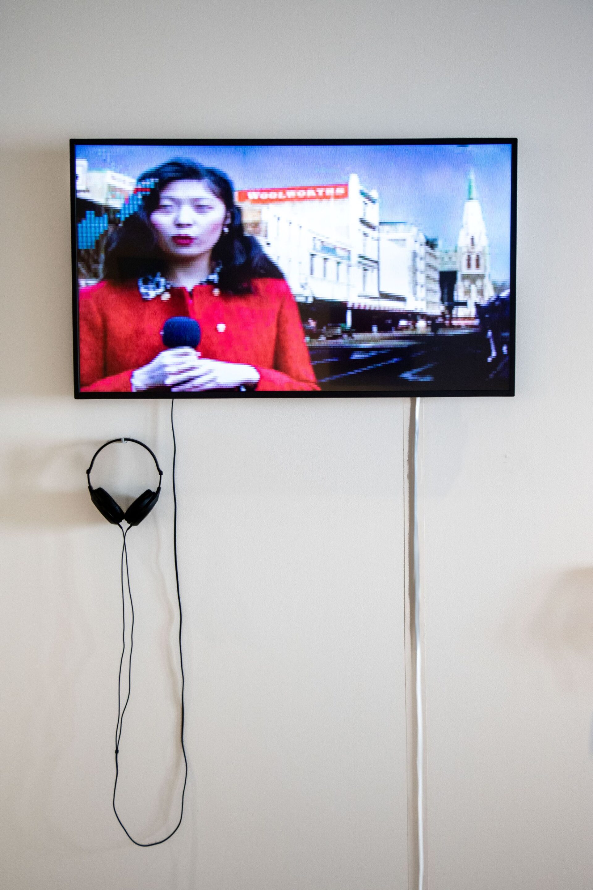 Otto Elworthy, Ilam — Moving Image, 'Breaking News, 1977', 16:7 moving image work, 640 x 480mm, 2026, Photo Credit Mollie Newman