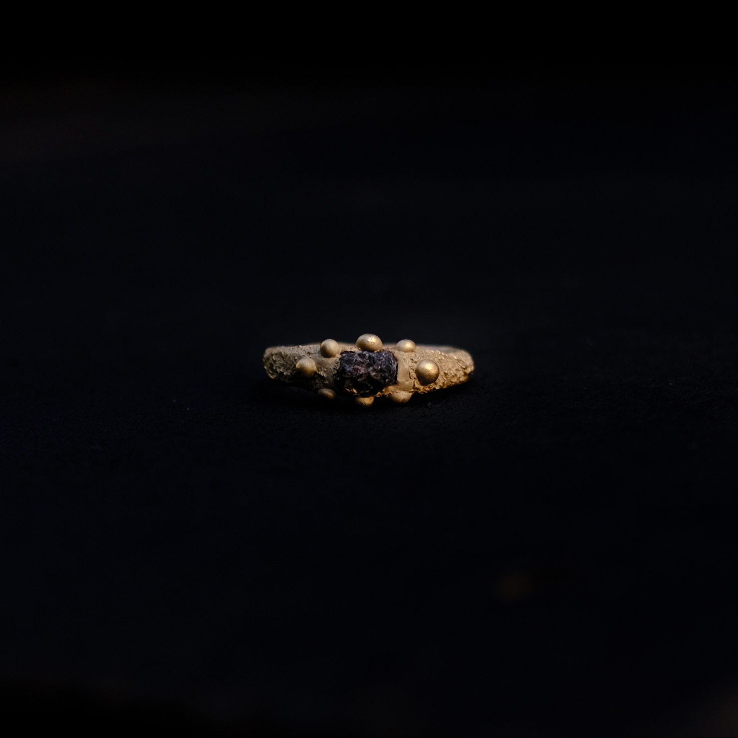 Steven Junil Park (6x4), Gold plated granite ring, Dimensions variable, 2026, $490, Photo courtesy of the artist