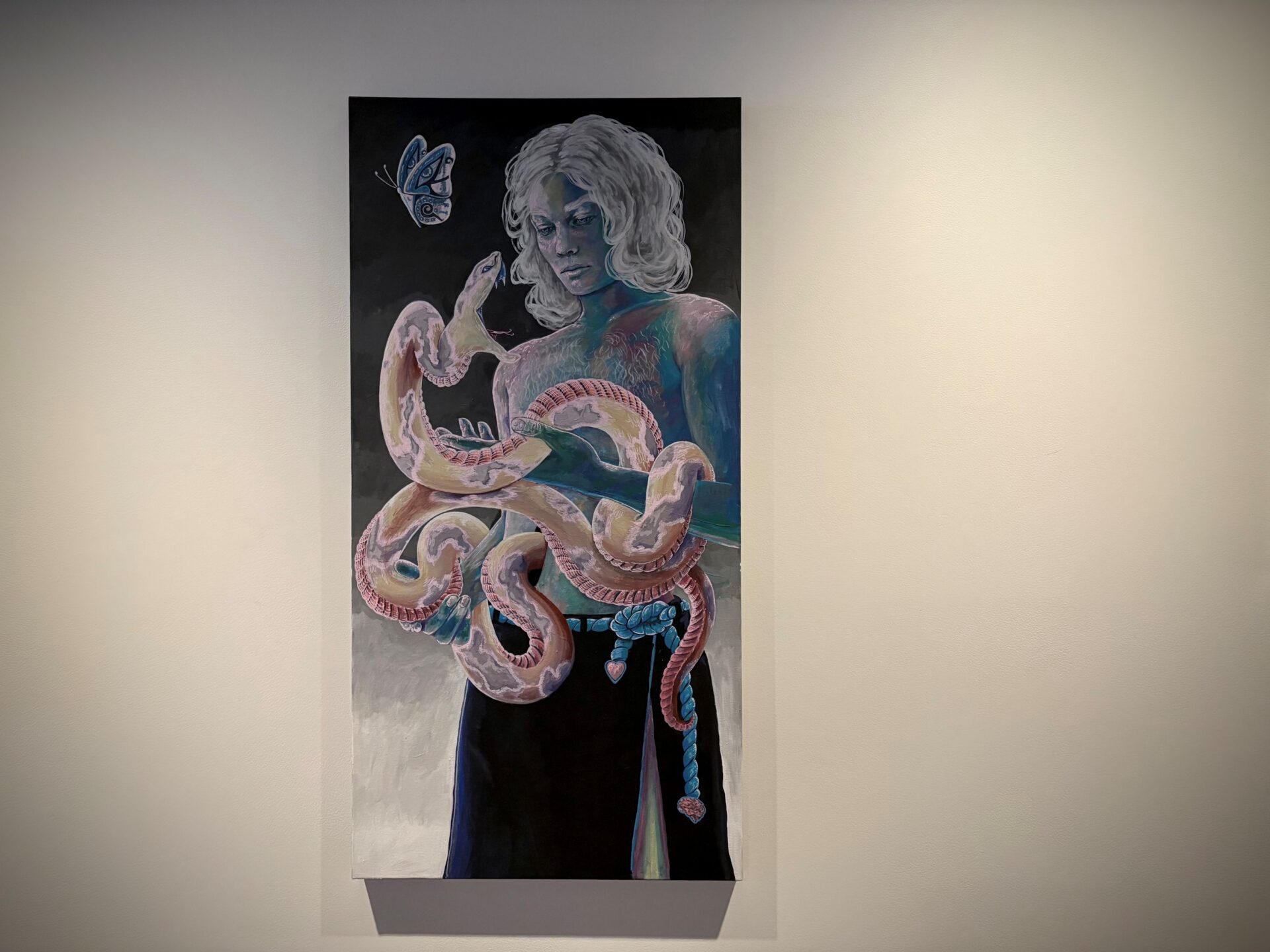 Ben Gilden, Ara, 'Temptation', Acrylic on canvas, 500 x 1000mm 2026, Photo Credit Seoyoung Park