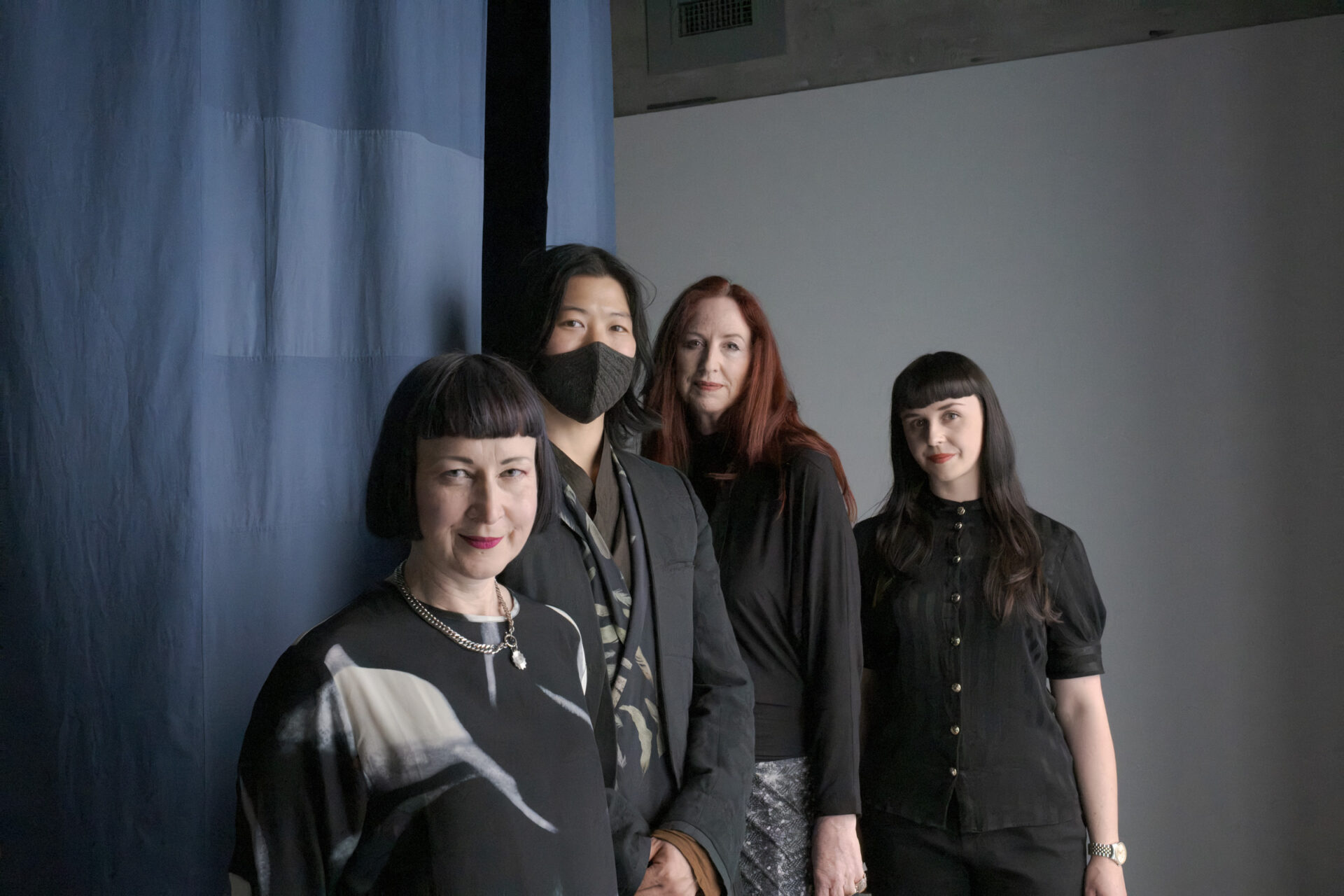 Artists left to right: Jo Bursynska, Steven Junil Park, Jen Alexandra and Curator Holly Neave, Photo Credit Bri Lawrence