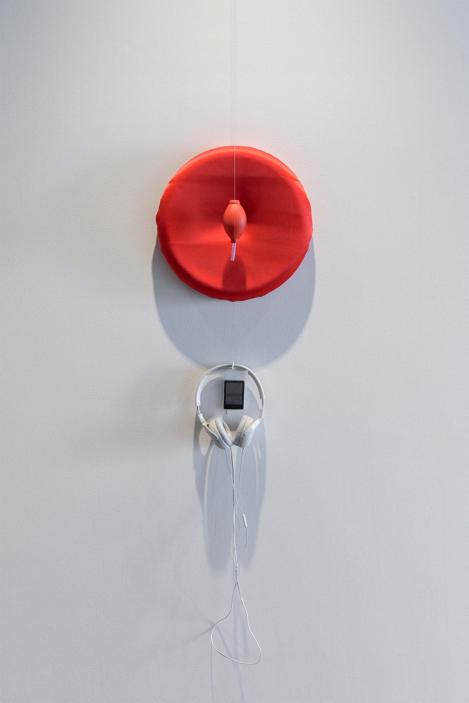 Jo Burzynska, 'Osmic Resonance' - detail, Scents, soundscapes, perspex, silk, silicon carbide, rubber puffers, silicone tubing, Dimensions variable, 2023, Photo Credit Owen Spargo